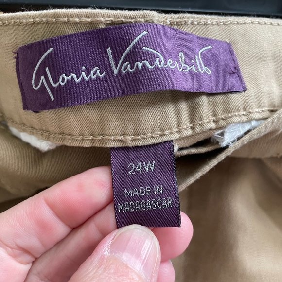 Women's Plus Size Gloria Vanderbilt Tan Trousers - Picture 4 of 5